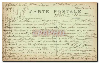 St-AUBIN-sur-MER — Plaża przy niskiej wodzie — T. M. K. — Rewers