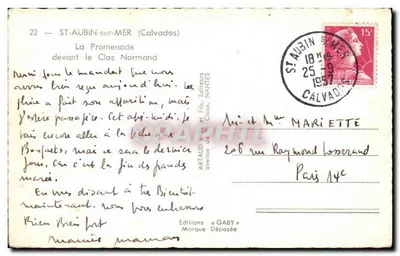ST-AUBIN-sur-MER — Promenada przed Clos Normand — Wydawnictwo Gaby — Rewers
