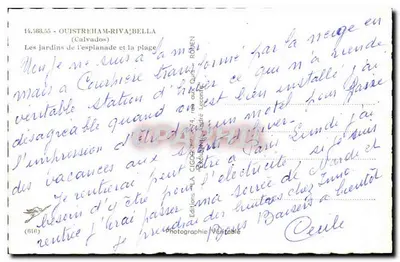 ऊइस्ट्रेहम-रिवा बेला — एस्प्लेनेड के बगीचे और समुद्र तट — प्रकाशन ला सिगोन — पीछे