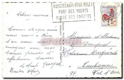 Riva Bella - Ouistreham — Rondvaart op het Kanaal — Uitgever: Artaud & Fils, Nantes — Achterkant