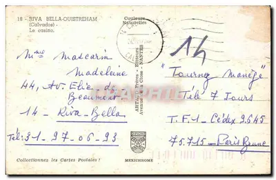 Het casino van Riva-Bella-Ouistreham — uitgave Artaid Frères, serie 18 — Achterkant