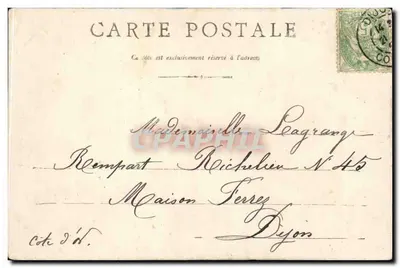 Dijon, o Monumento Carnot — editor não visível, número de série ilegível — Verso