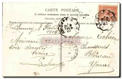 Clamecy - A Igreja de São Martinho — Coleção J. D., em Sens — Verso
