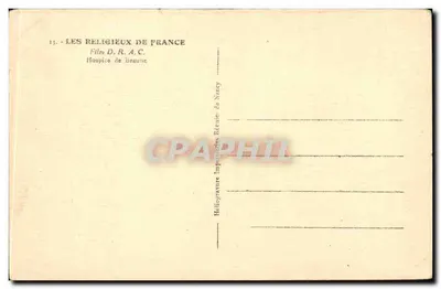 Hospice van Beaune — De Religieuzen van Frankrijk — Héliogravure Réunie de Nancy — Achterkant