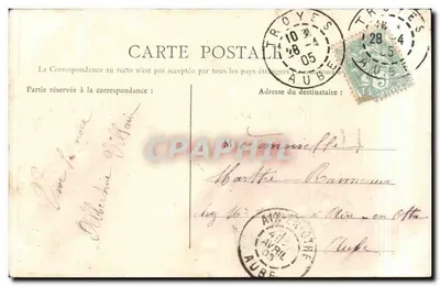 Troyes — Pomnik Dobroczynników Aube — Vrs Bortrand, wyd., Troyes — Rewers