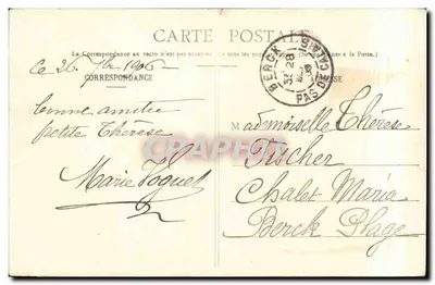 Castelo de Brienne - Quarto de Dormir de Napoleão I — G. Langlot, fot.édit., Troyes — Verso
