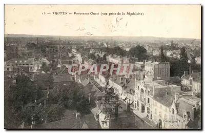 Troyes — Panorama Ouest (vue prise de la Madeleine) — Collection T.G.