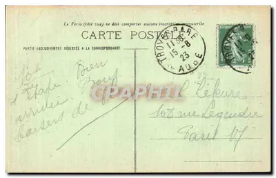 Troyes (Aube) - La Rue des Chats au clair de lune — Ch. Grandiddier, Troyes — Verso