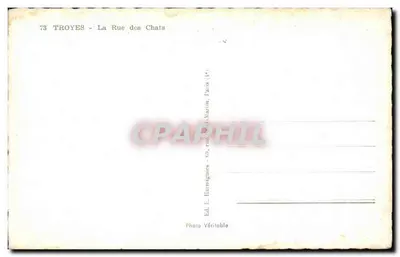 Troyes - La Rue des Chats — Hermignies, n°73 — Verso