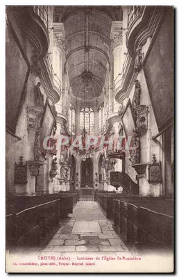 Troyes (Aube) - Intérieur de l'Église St-Pantaléon — Ch. Granddidier, phot.-édit., Troyes - Reprod. intard.