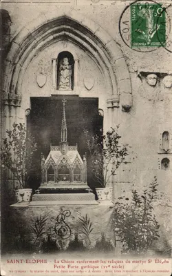 Saint-Élophe — A Cápsula que contém as relíquias do mártir Santo Élophé — editor desconhecido, número de série não visível