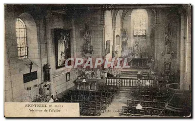 Septeuil (S.-et-O.) — Interior da Igreja — Edit. Godin