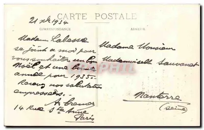 Dijon — Klok van Jacquemart — Uitgever Cie de la Poste — Achterkant