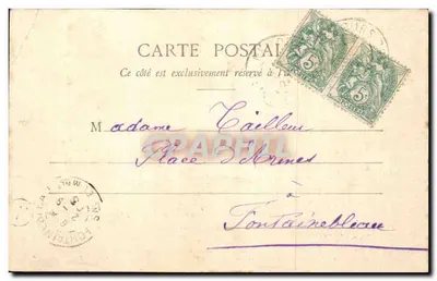 Nanteau-sur-Lunain — Efeito de Neve — Lib. Pap. Vve Davoigneau, 48, rue de Paris, Nemours (S.-et-M.) — Verso