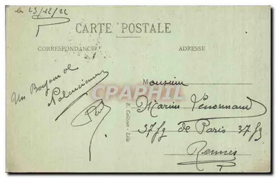 Caserne Vincent — Valenciennes — E. C. — Verso
