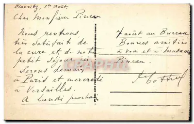 Biarritz — De Baden en het Oude Haven — Uitgever: A.P.A. n°30 — Achterkant