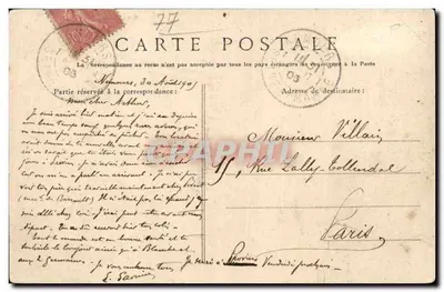 Nemours — Widok z Wielkiej Góry — Wydawnictwo A. Picard, Nemours — Rewers