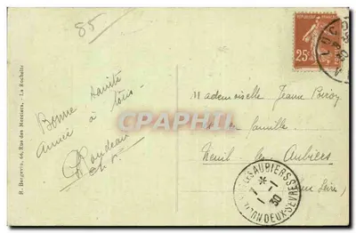 Capela do Grande Seminário — Luçon — editor anônimo, n° 6832 — Verso