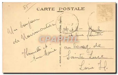 Noirmoutier (Vendée) — Aleja w lesie La Chaize — G. Artaud, wydawca, nr 24 — Rewers