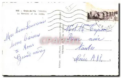 Croix-de-Vie (Vendée) — O Remblai e as Jetées — Edições Jehly — Verso