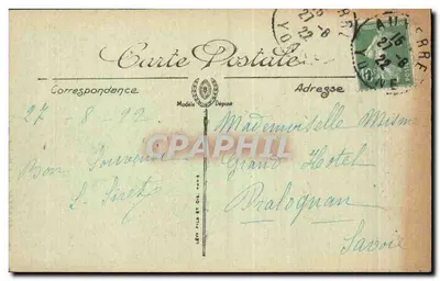 Auxerre — Zegar — Wydawca A. La Maison — Rewers