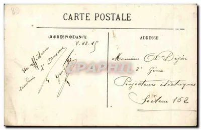 Auxerre — Visão tirada do Pont de Gien — Arnon-Calmus e Fils, Livreiros Editores, Auxerre — Verso