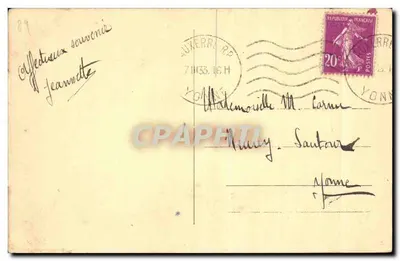 Auxerre — Kościół Świętego Germain i Dom Vicille — G. Harry Wyd. — Rewers