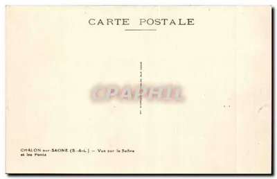 Chalon-sur-Saône — Widok na Saône i mosty — Wydawca S.&L. — Rewers