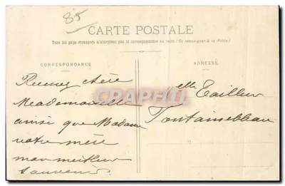 Mulher a cavalo em um jumento — Sablaise — Edição das Novas Galerias, N° 111 — Verso