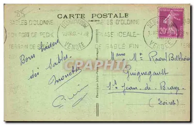 Les Sables-d'Olonne (Vendée) — Tre belle Sablaise — Foto Jolly-Pouppe — Verso