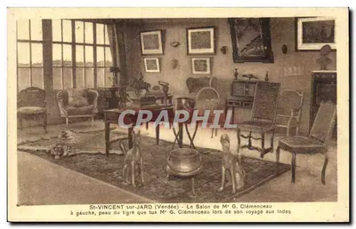 St-Vincent-sur-Jard (Vendée) - Salon pana G. Clémenceau podczas jego wycieczki do Indii
