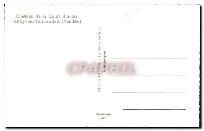 Zamek Court d'Aron — St-Cyr-en-Talmont (Vendée) — Éditions FALAISE — Rewers