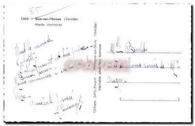 Sion-sur-l'Océan — Wysoka woda — Wydawnictwo Jehly-Poupin — Rewers