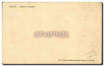 Jardin Dumaine — Lucon — Wydawca: Raymond Bergevin, La Rochelle — Rewers