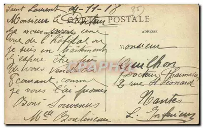 St-Laurent-sur-Sèvre (Vendée) - Szkoła panny Świętego Gabriela - Krypta i szkoła (strona północna) — Rewers