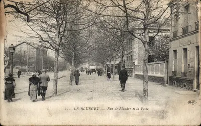 Le Bcurget — Rue de Flandre et la Poste — Éditeur B.D.