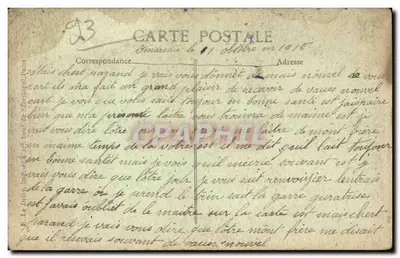 Le Bcurget — Rue de Flandre et la Poste — Éditeur B.D. — Verso
