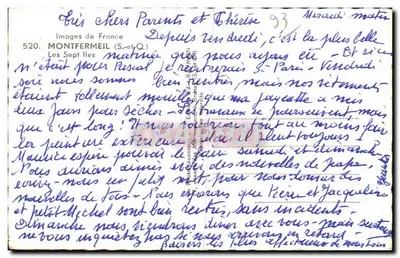 As Sete Ilhas — Montfermeil (S.-e-O.) — Raymon — Verso