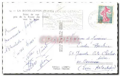 La Roche-Guyon — vista tirada da estrada das Crêtes para a Seine — Éditions Gaby — Verso