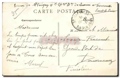 Lembrança de Argenteuil — editor R.F. Paris, número de série não visível — Verso