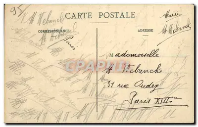 Zamek La Roche-Guyon — Tkanina Gobelina — Toaleta Estery — Wydawca M.-J. Własność wydawcy — Rewers