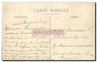 Antieke ansichtkaart Chevenon Het kasteel — Achterkant