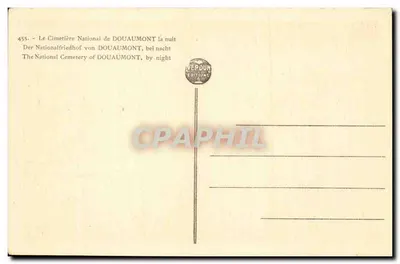 Cemitério Nacional de Douaumont — noite — Veroun Éditions n°455 — Verso