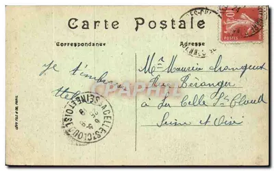 Mézières — Statua Bayarda — Lib. E. Ruben, Charleville — Rewers