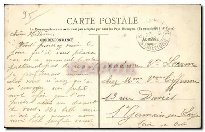 Groslay (S.-et-O.) - Velha residência dos Beanharnais, fachada principal — Cliché Godefroy, Groslay - Coqueret, editor — Verso