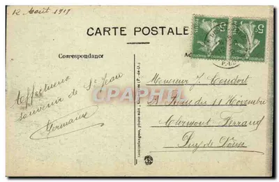Castelo de Sévignier — Entorno de BILLOM — G. d'O. — Verso