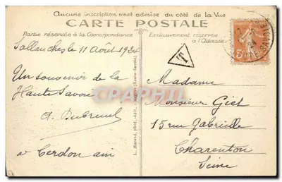Mar de Gelo e as Grandes Jorasses — 648 — L. Morand, fot.-édit. — Verso