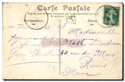 Zamek COUCY — Wieża i Drzwi Muzeum — Hôtel des Ruines, V° François, właściciel — Rewers