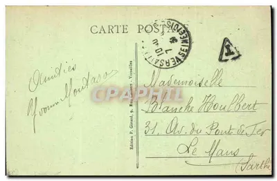 Versailles - O Grande Trianon e os Jardins — Edição P. Girard, Versailles — Verso