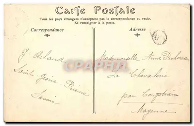 Chambéry — La Cathédrale — Éditeur Piot, n° 12 — Verso